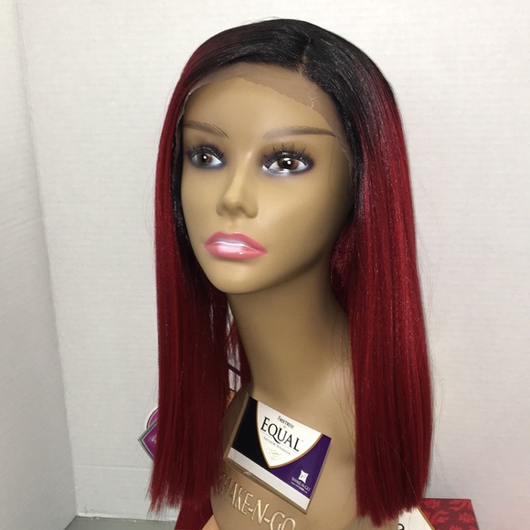🆕 blunt ombré red wine straight lace front - Picture 3 of 4
